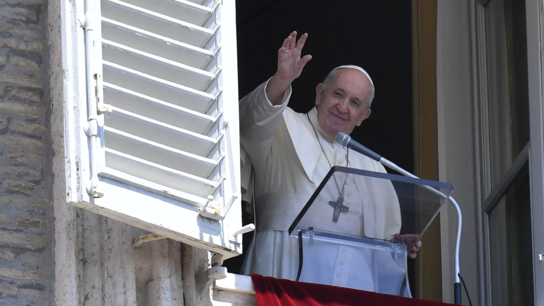 Papa Francisco no Regina Coeli (imagem: Vatican News)